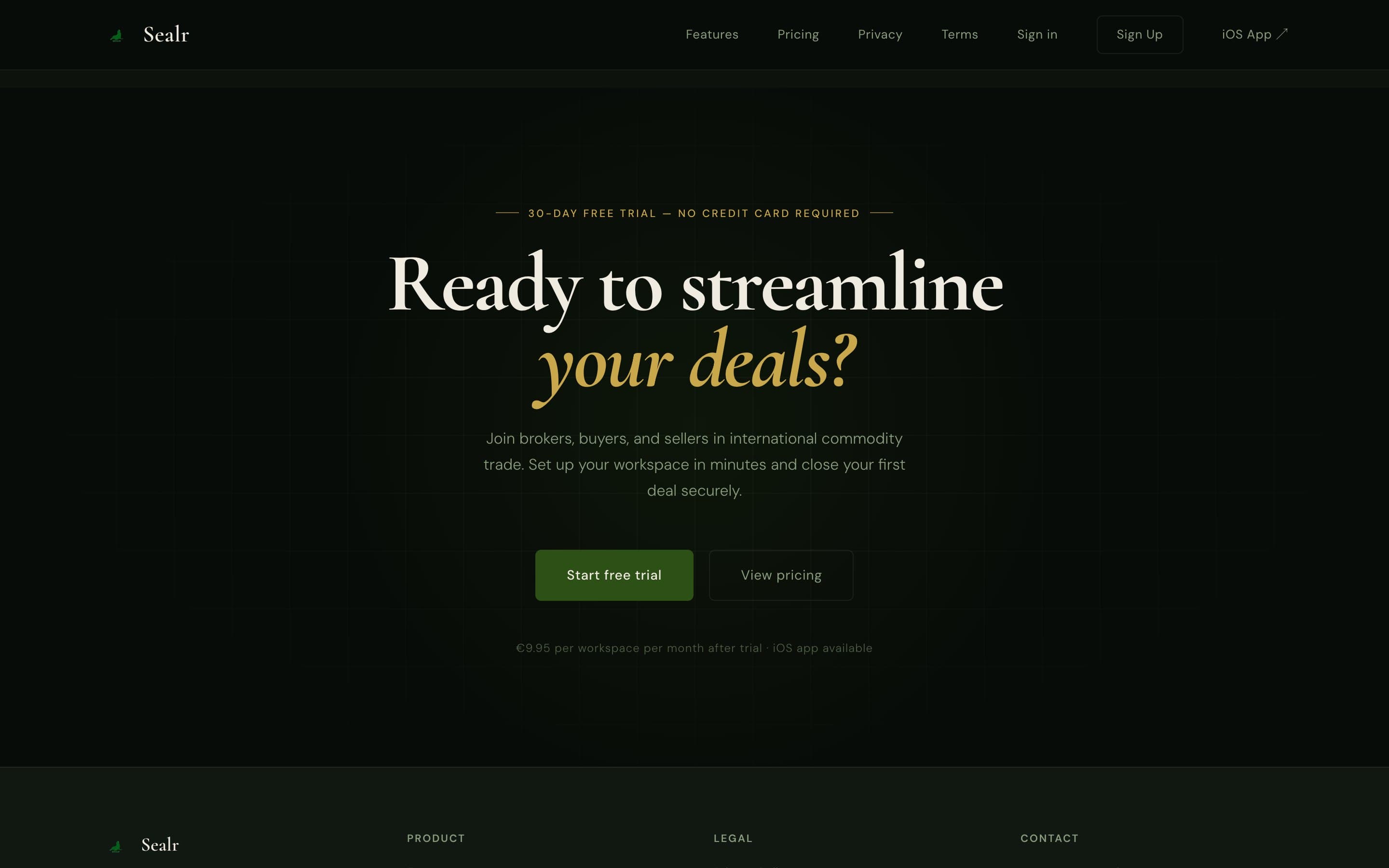 Sealr — Commission tracking en GDPR & compliance